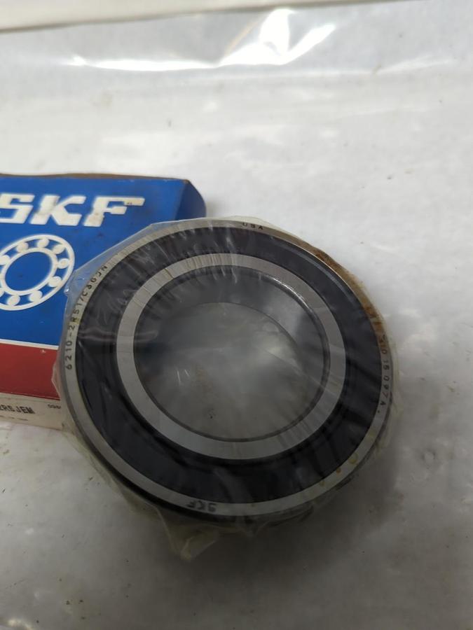 SKF,6210 2RS JEM,DEEP GROOVE BALL BEARING RUBBER SEALED NOS