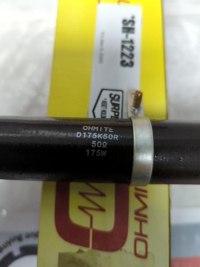 OHMITE,D175K50R,LUG RESISTOR 50 OHM 175 WATT NOS