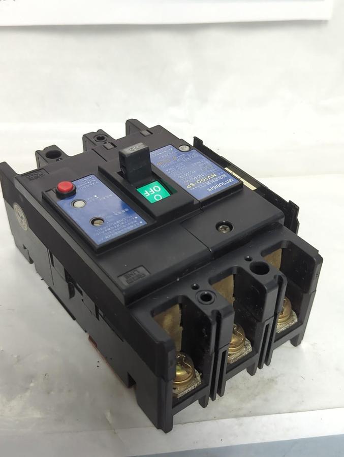 Used MITSUBISHI,NV100-SP,CIRCUIT BREAKER 60 AMP 3-POLE PRE-OWNED