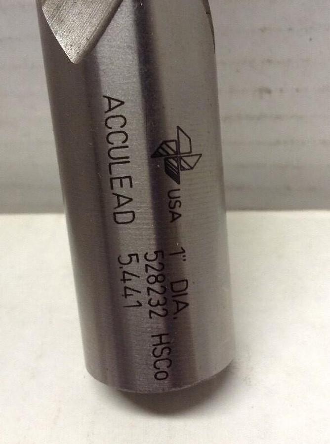 Acculead,528232,1-Inch Diameter HSCo 2-Flute End Mill 5.441 USA