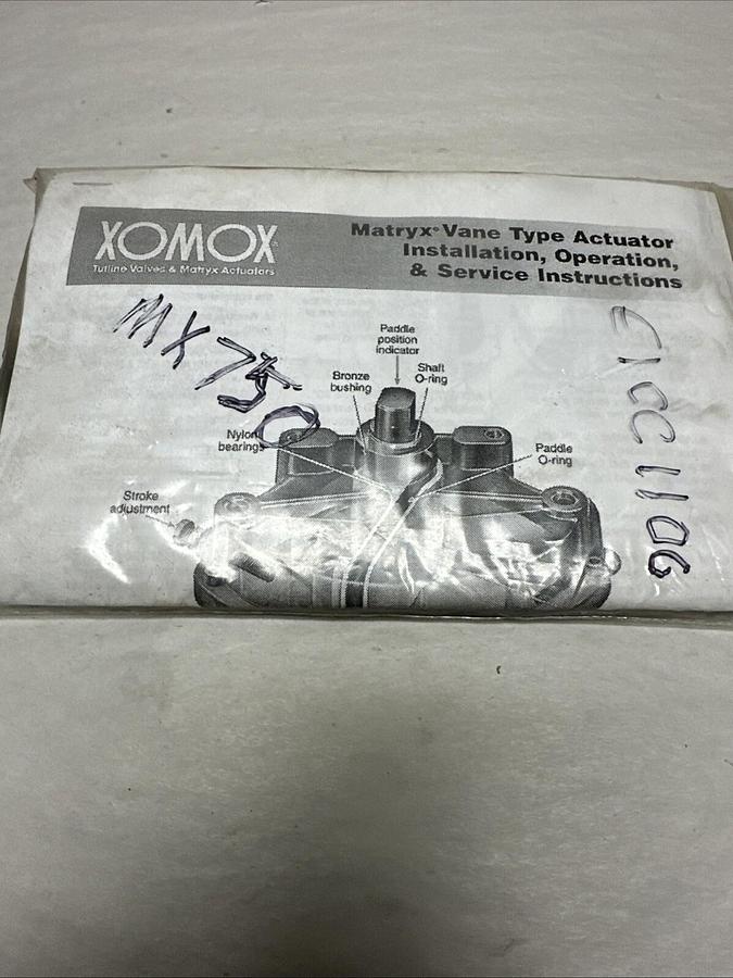 Used XOMOX,600681,Vane Type Actuator Kit