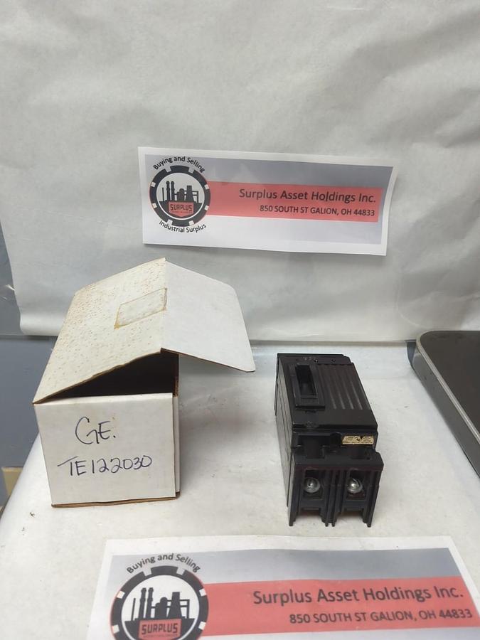 Used GENERAL ELECTRIC,TE122030,CIRCUIT BREAKER 20 AMP 2-POLE PRE-OWNED