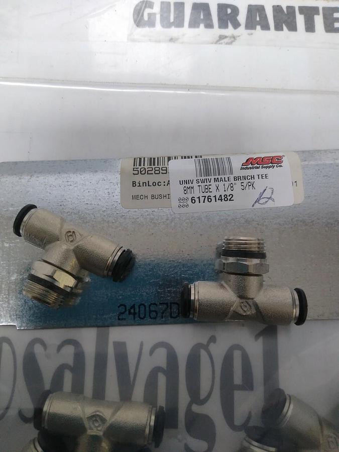 UNBRANDED,61761482,TUBE SWIVEL MALE BRANCH TEE 8MMX1/8 IN LOT OF 12 NOS