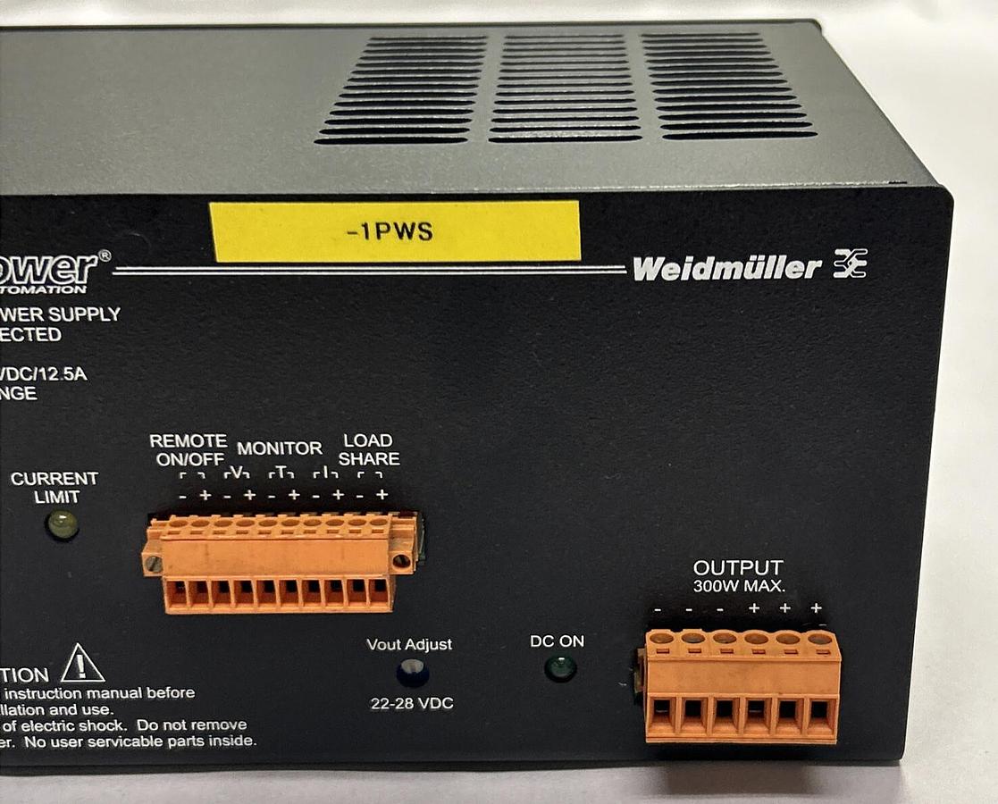Used WEIDMULLER,991625,SWITCHMODE POWER SUPPLY 300W