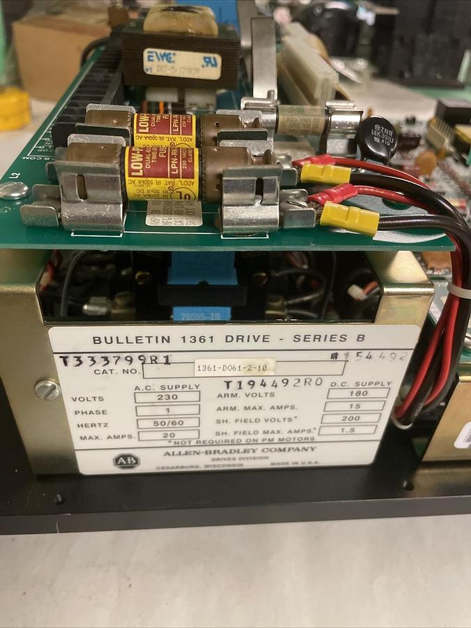 Used ALLEN BRADLEY,1361,DC DRIVE 1361-D061-2-10 INPUT 230VAC OUTPUT 180VDC 15A
