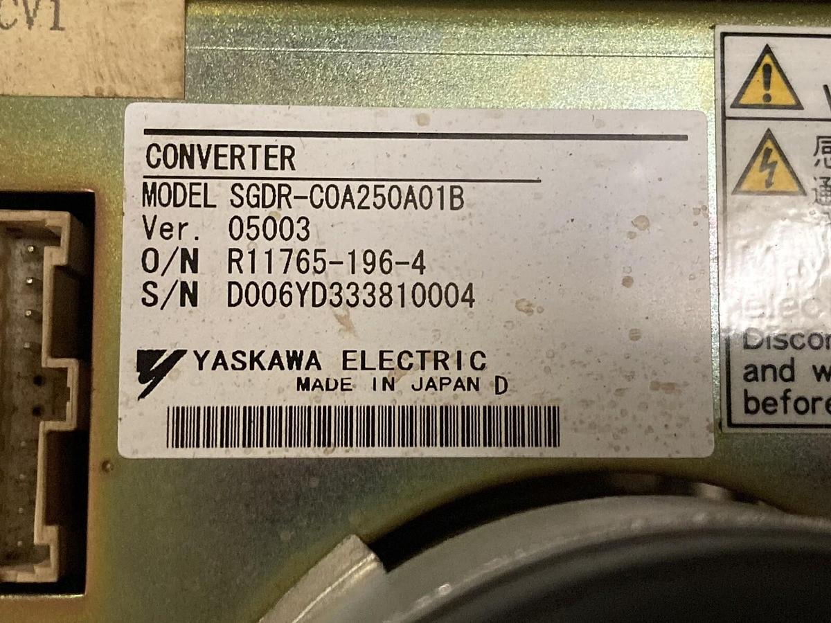 Used Yaskawa,SGDR-C0A250A01B,Servopack Amplifier 250A