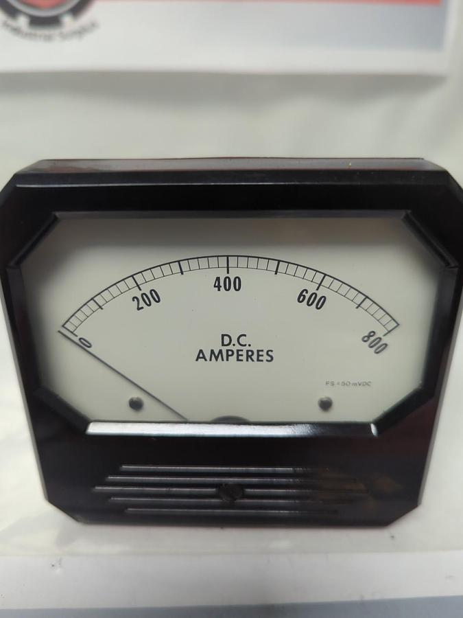 Used UNBRANDED,0-800,PANEL METER 0-8-- D.C. AMPERES PRE-OWNED