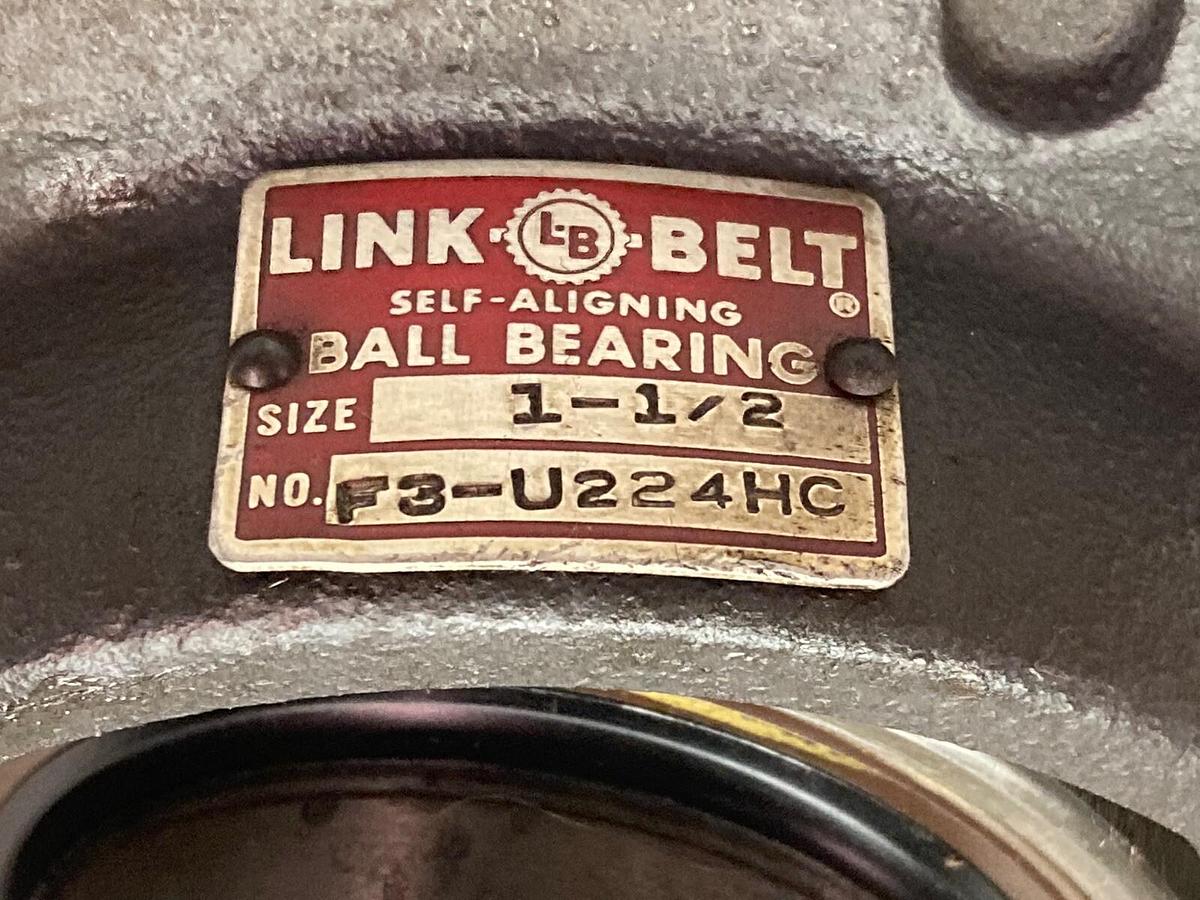 Used Link-Belt,F3-U224HC,4-Bolt Flange Bearing