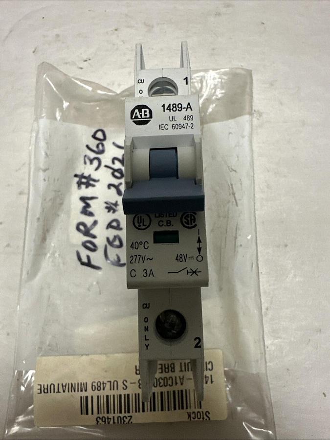 Allen-Bradley,1489 A1C030-AB,Circuit Breaker 3 Amp 1 Pole