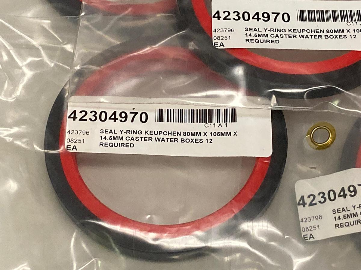 Used Keupchen,80mm x 105 mm x 14.5 mm,Seal Y-Ring Lot of 13