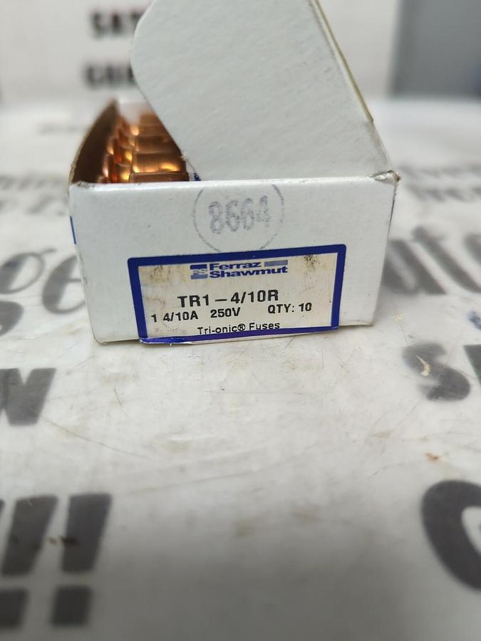 FERRAZ SHAWMUT MERSEN,TRI-4/10R,TRI-ONIC FUSE BOX OF 10 NOS