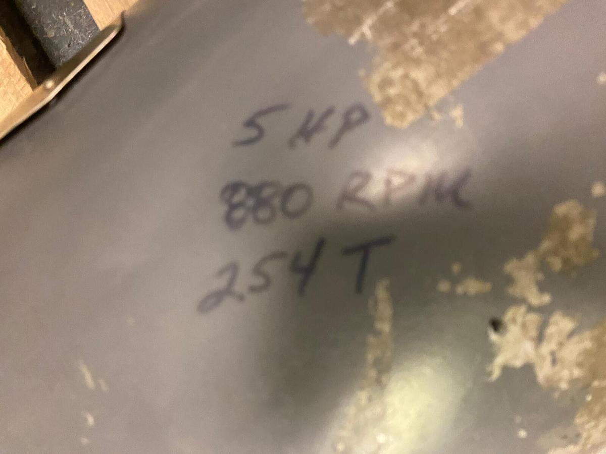 Used BALDOR,254T,5HP AC MOTOR 880RPM 254T REFURBISHED