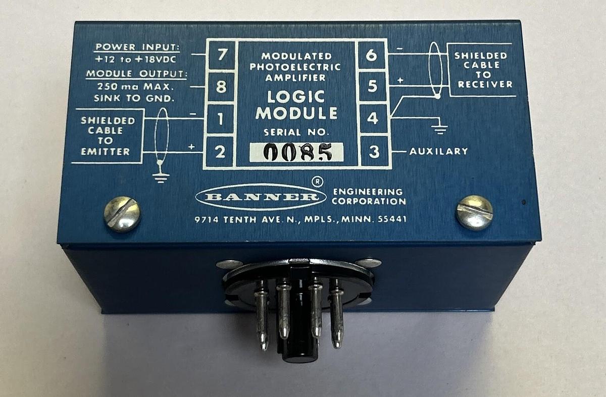 Used BANNER,MB3-4,PHOTOELECTRIC LOGIC MODULE
