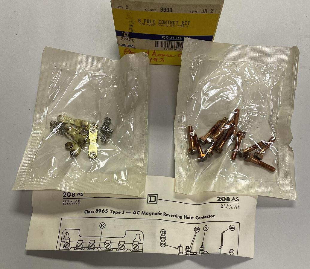 SQUARE D,9998-JA2,CONTACT KIT NEW