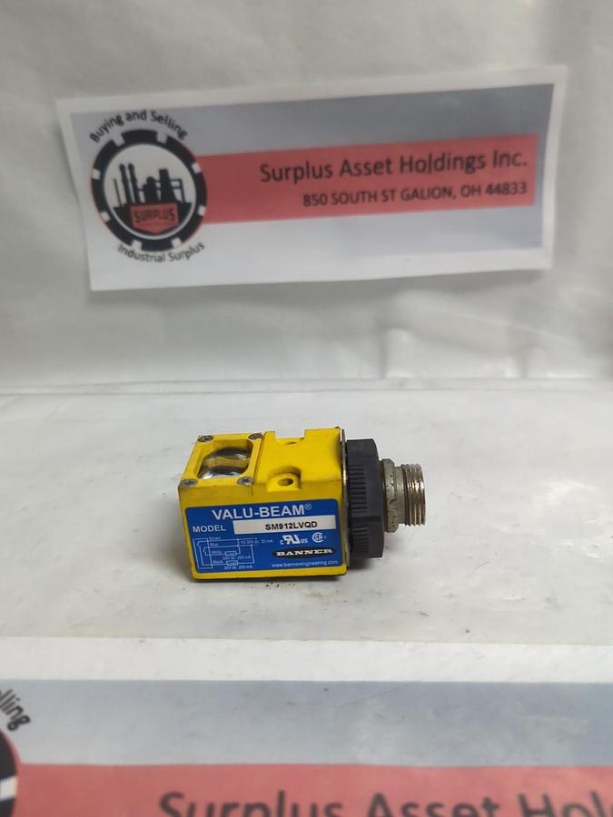 Used BANNER,SM912LVQD,VALUE BEAM PHOTOELEVTRIC SENSOR PRE-OWNED