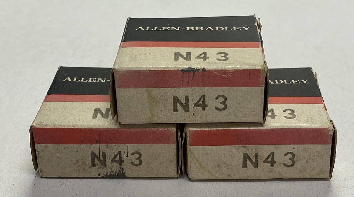 ALLEN BRADLEY,N43,OVERLOAD RELAY HEATER ELEMENT LOT OF 3 NOS