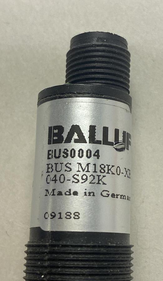 Used BALLUFF BUS,M18K0-XBER-040-S92K, ULTRASONIC SENSOR