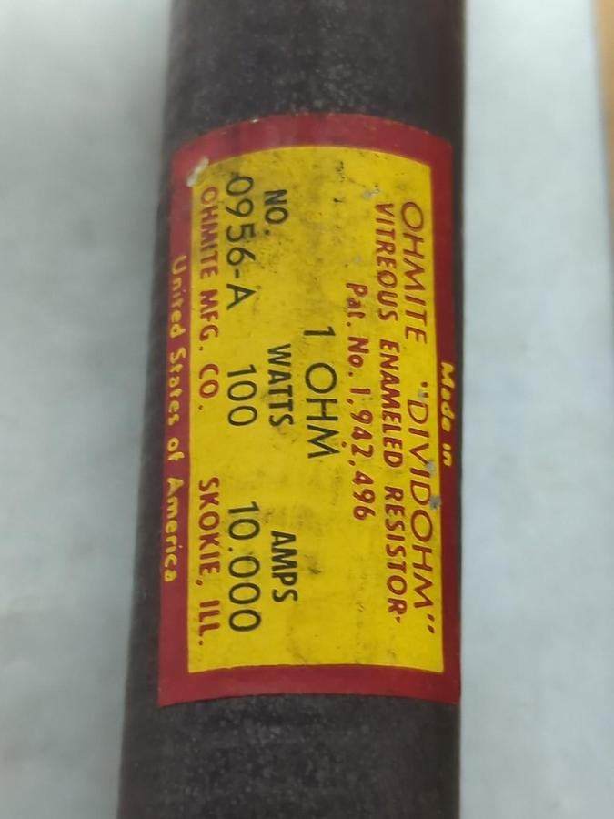 Used OHMITE,0956-A,RESISTOR 100W 10,000 OHMS LOT OF 4 PRE-OWNED