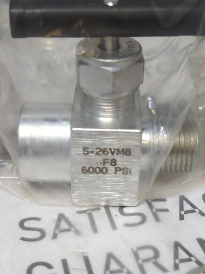 WHITEY,S-26VM8-F8,NEEDLE CONTROL VALVE (2-PC. BOX) 6000 PSI NEW