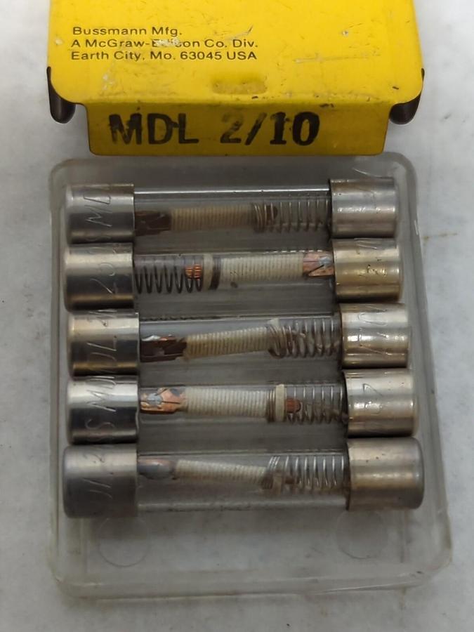 COOPER BUSSMANN,MDL 2/10,DUAL ELEMENT FUSE PACK OF 5 NOS