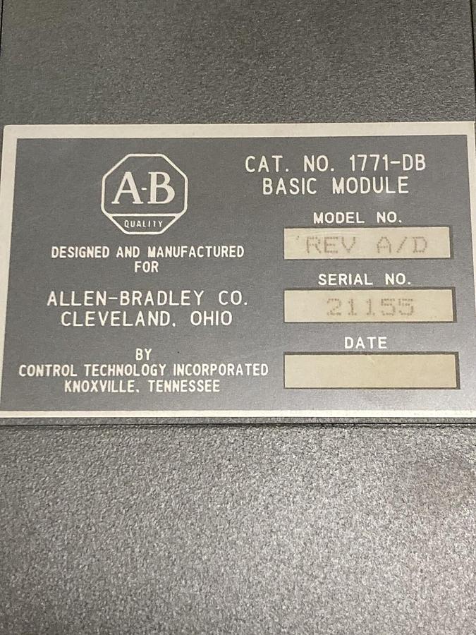 Used Allen Bradley,1771-DB,Basic Module REV A/D