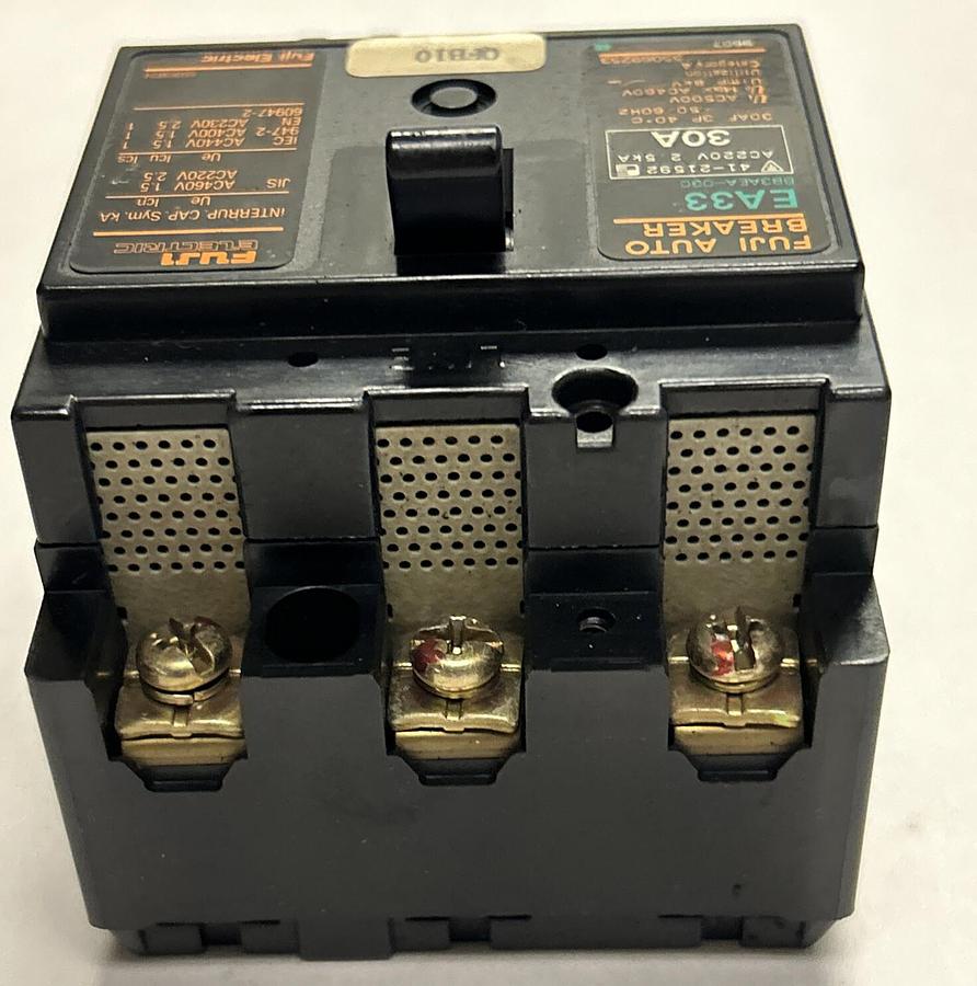 Used FUJI ELECTRIC,BB3AEA-030,CIRCUIT BREAKER 30A 500V 3P