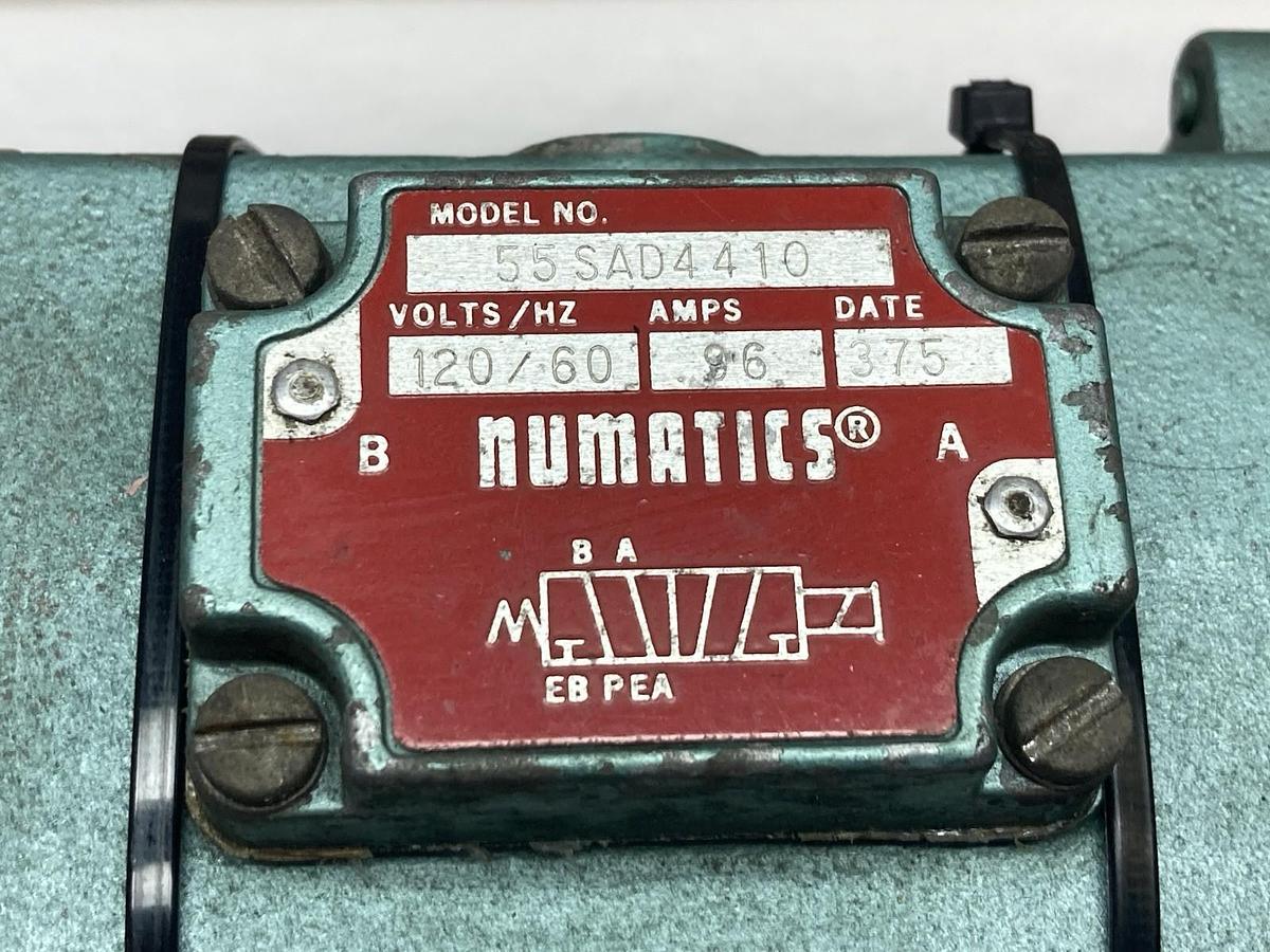 Used Numatics,55SAD4410,Solenoid Valve 120V 60Hz 0.96A