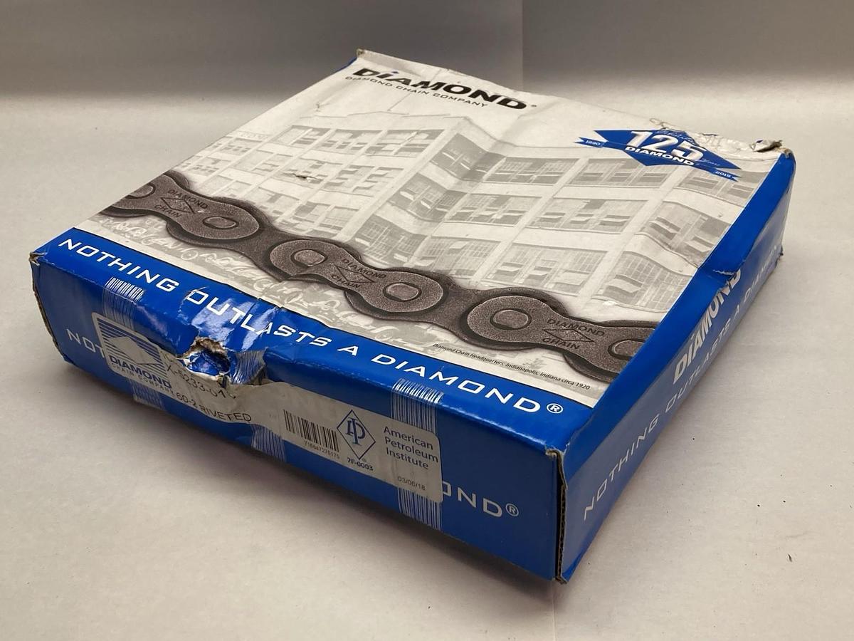 Used Diamond,X-5233-010,60-2 Riveted 10' Roller Chain