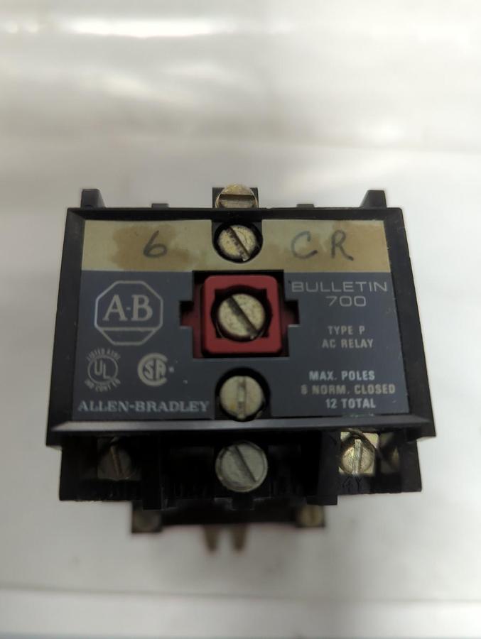 Used ALLEN BRADLEY,700-P400A1,RELAY W/700-PB20 PRE-OWNED