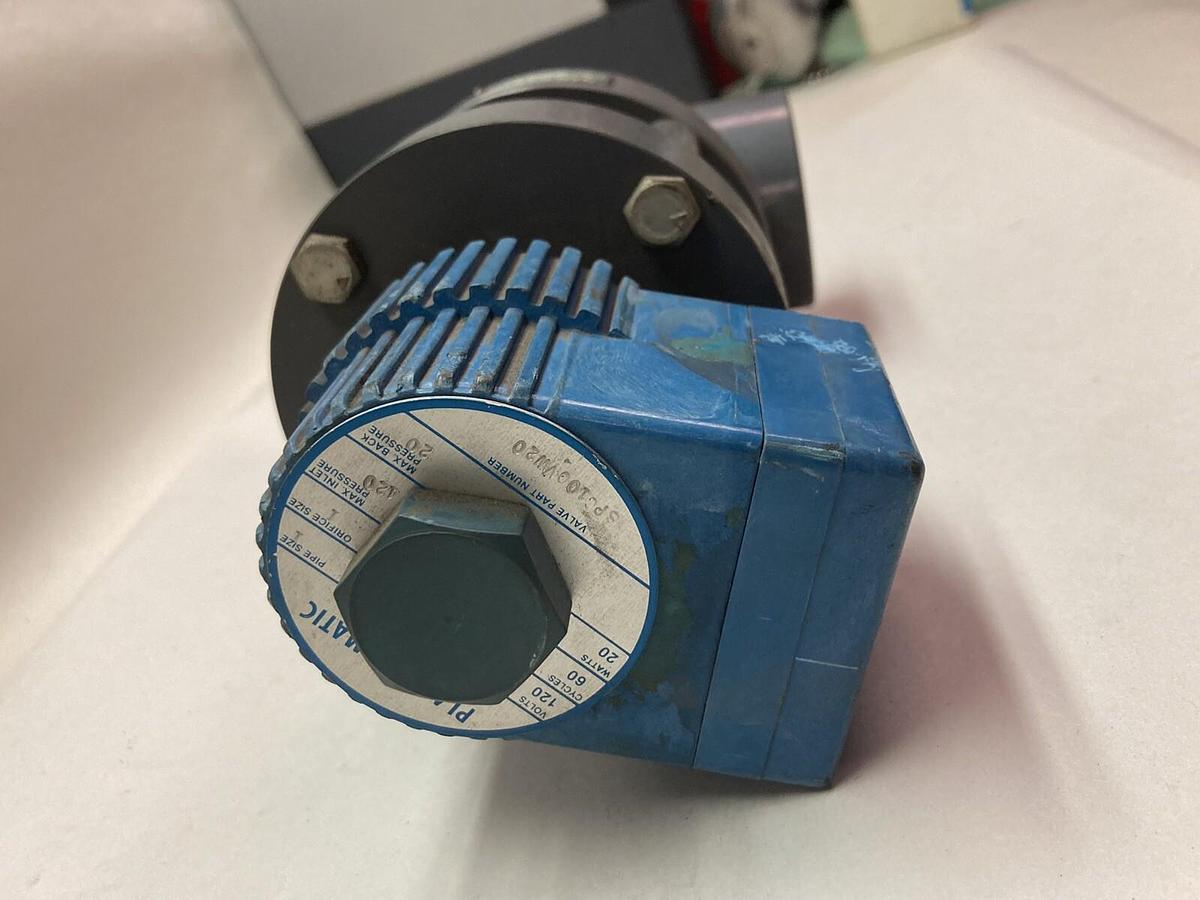 Used Plast-O-Matic,SPC100VW20,Valve 1 1/4 Inch Pipe 120V 20W 60 Cycles