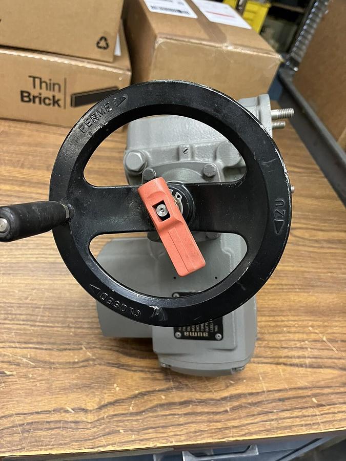 Used AUMA,SARO7.5,SWIVEL ACTUATOR DRIVE 45 TORQ 13 RPM w VDR63-4/45 Motor