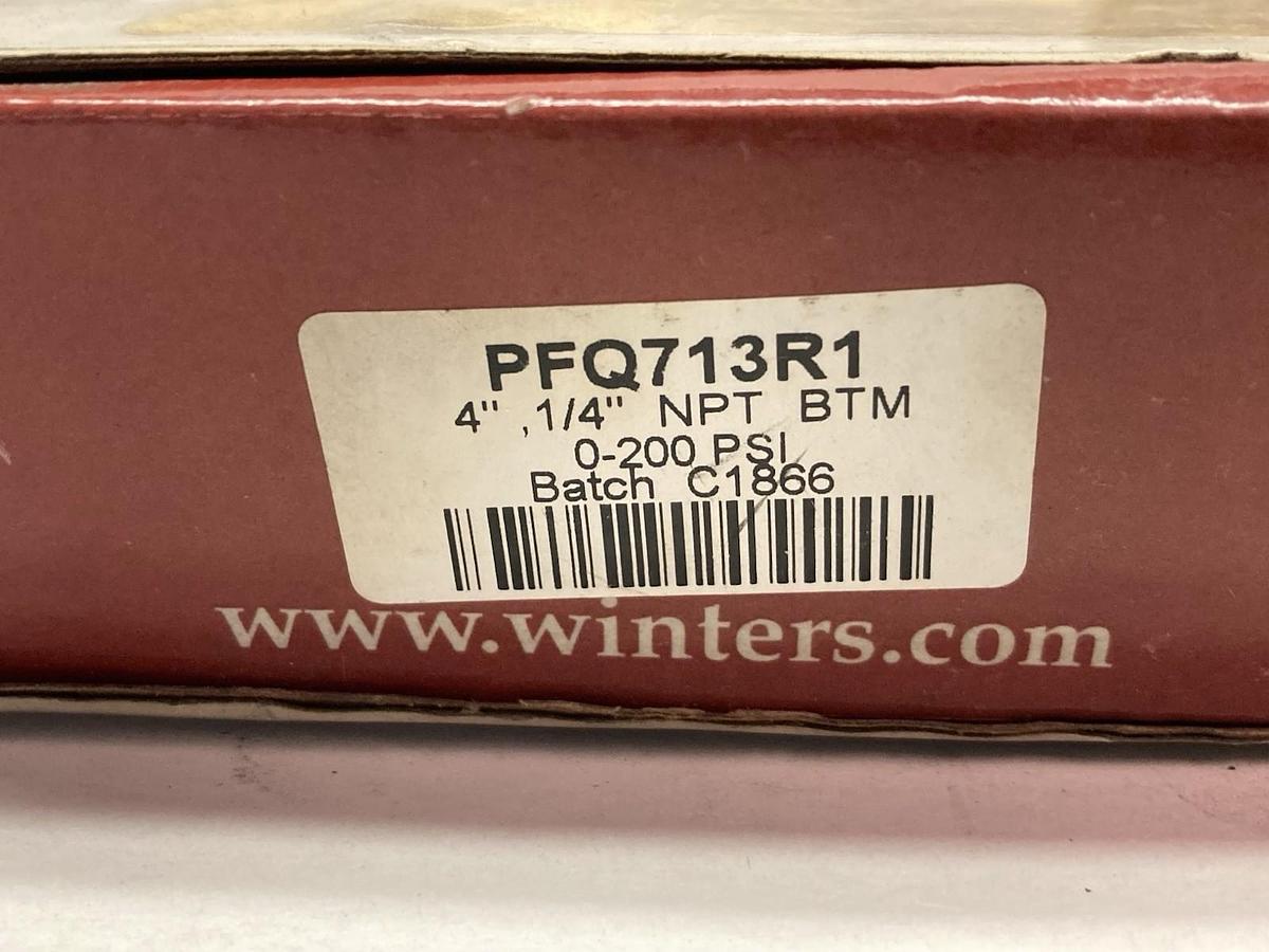 Winters,PFQ713R1,Pressure Gauge 4 Inch 1/4" NPT 0-200PSI