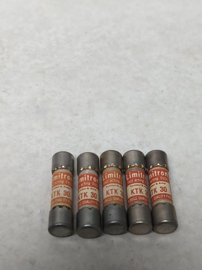 COOPER BUSSMANN,KTK 30,LIMITRON 30 AMP FUSE LOT OF 3 NOS