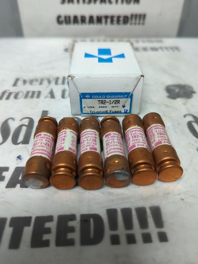 GOULD SHAWMUT,TR2-1/2R,TRI-ONIC FUSE CLASS RK5 BOX OF 6 NOS