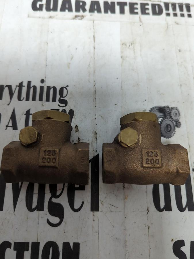 MILWAUKEE,125,200WOG 1/4 INCH SWING CHECK VALVE LOT OF 2 NOS