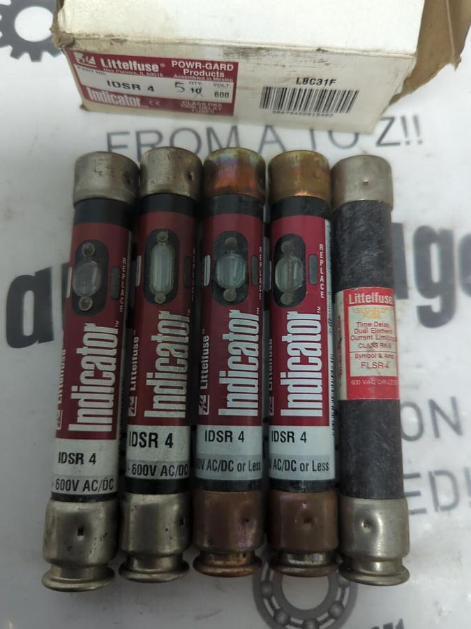 LITTELFUSE,IDSR4,POWR-GARD FUSES BOX OF 5 FUSES NOS
