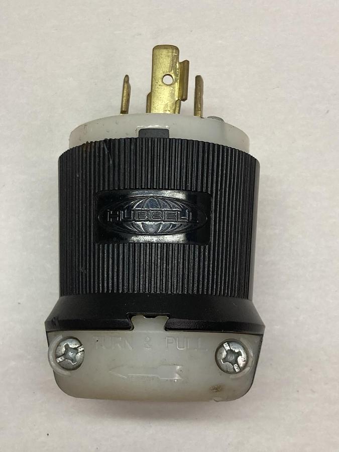 Used Hubbell,HBL2431,Locking Plug 20A 480Vac