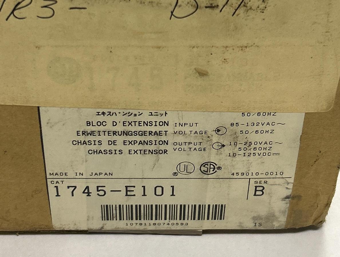 Used ALLEN BRADLEY,1745-E101,SER B PLC EXPANSION UNIT PROGRAMMABLE CONTROLLER NEW