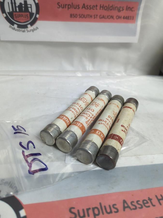 Used GOULD SHAWMUT,OTS-15,ONE-TIME 15 AMP FUSE LOT OF 4 PRE-OWNED