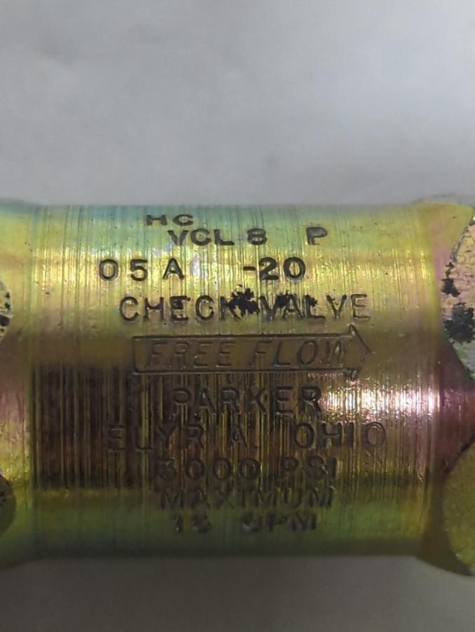 PARKER,05A-20,STEAL THREADED CHECK VALVE 3/4 INCH NOS