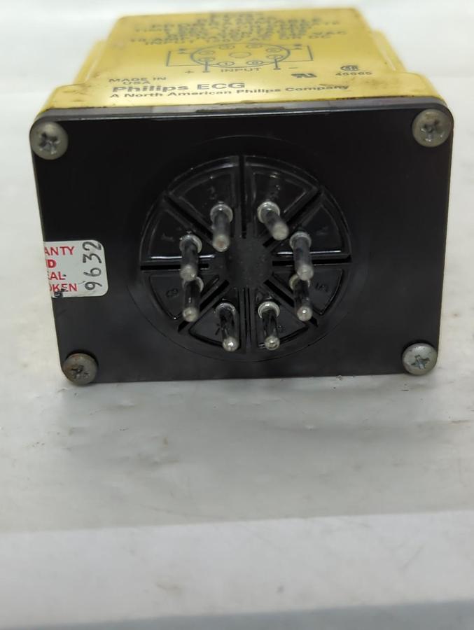 Used ECG,RLY4945,PROGRAMMABLE TIME DELAY .1SEC TO 120 MIN 10 AMP PRE-OWNED