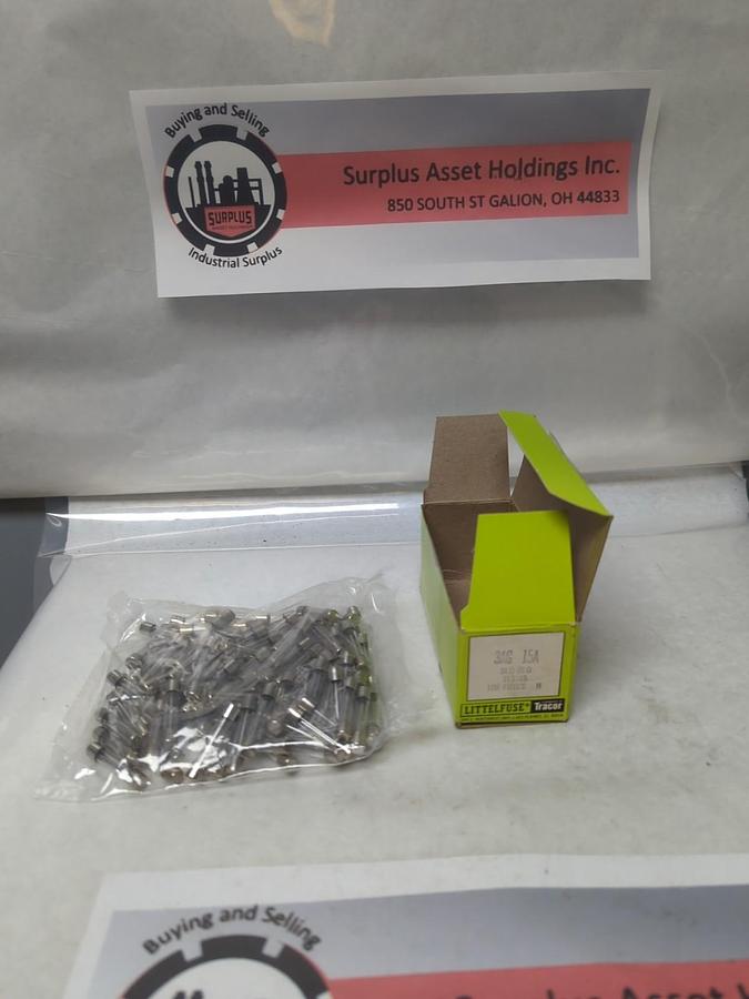 LITTELFUSE,3AG15A,SLO-BLO FUSES BOX OF 100 NOS