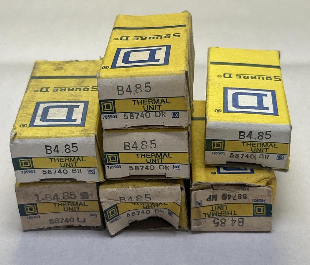 SQUARE D,B4.85,OVERLOAD RELAY HEATER ELEMENT LOT OF 7 NOS