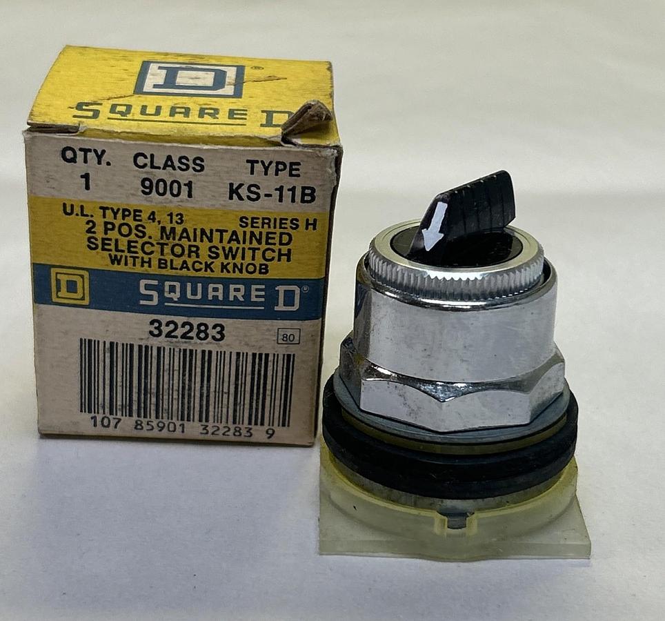 SQUARE D,9001KS11B,TWO POSITION MAINTAINED SELECTOR SWITCH NOS