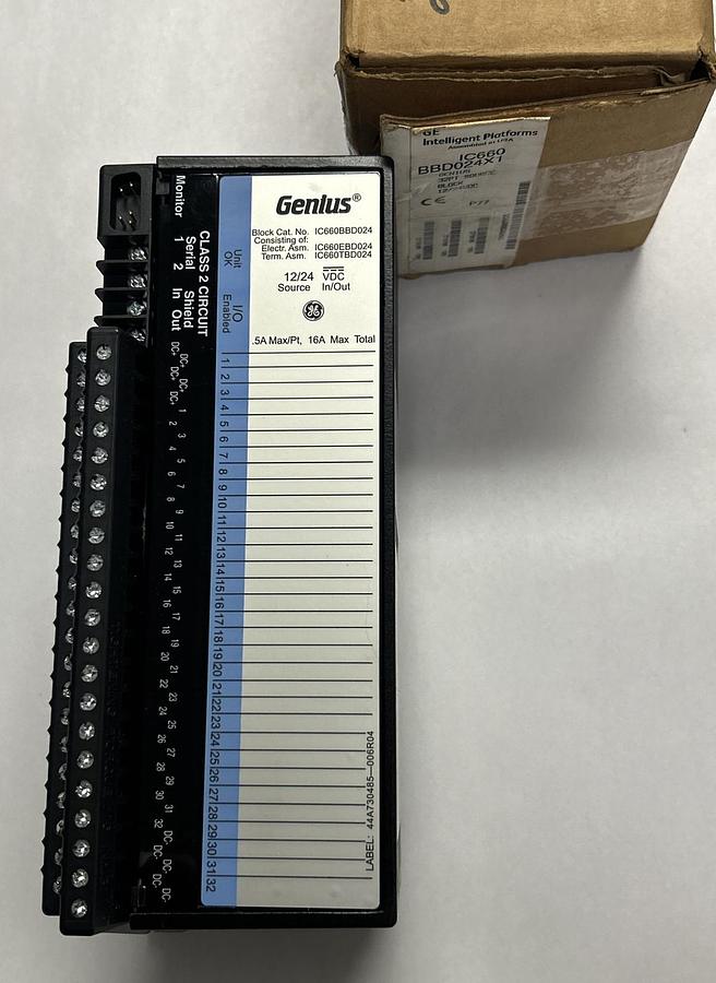 Used GE FANUC,IC660BBD024X1,GENIUS BLOCK SOURCE I/O BLOCK NEW