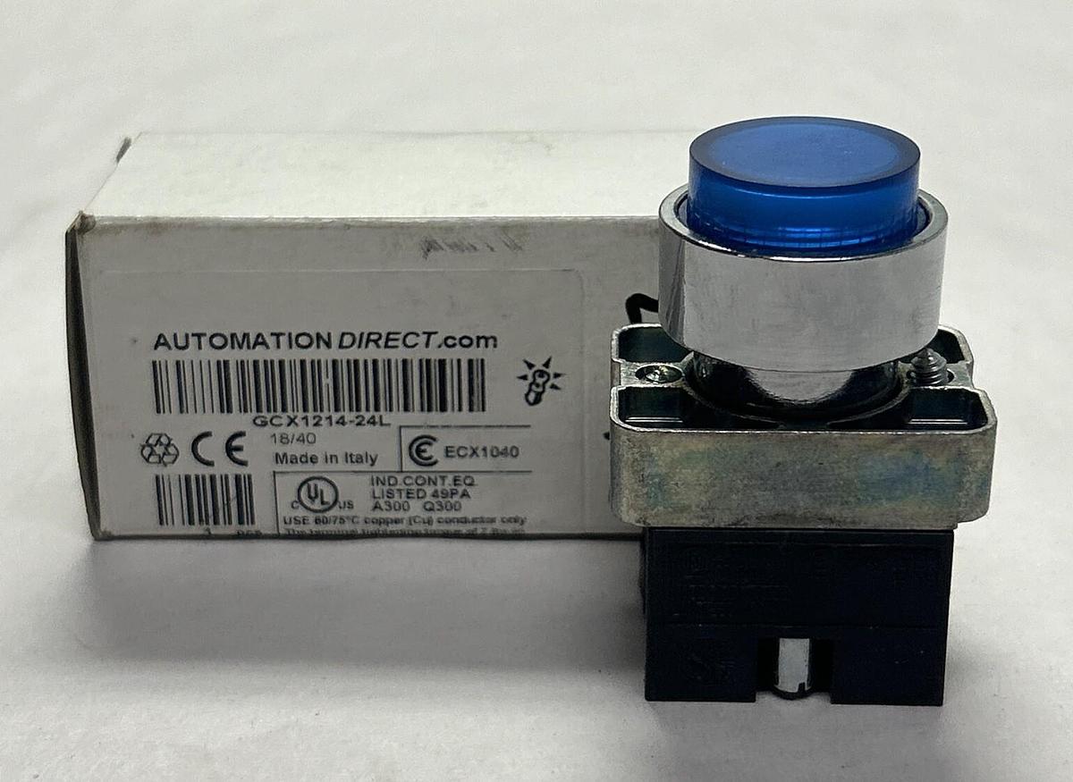 Used AUTOMATION DIRECT,GCX1214-24L,BLUE PUSH BUTTON NEW