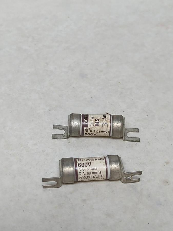 GOULD,MS3,3 AMP FUSE LOT OF 2 NOS