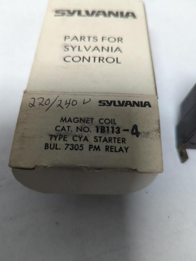 SYLVANIA,TB113-4,MAGNET COIL 220/224V NOS
