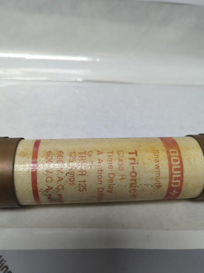 Used GOULD SHAWMUT,TRSR-125,TRI-ONIC 125 AMP FUSE PRE-OWNED