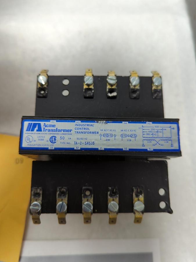 ACME,TA-2-54535,INDUSTRIAL CONTROL TRANSFORMER VA:50 1-PHASE NOS